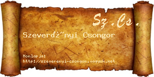 Szeverényi Csongor névjegykártya