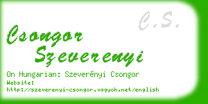 csongor szeverenyi business card